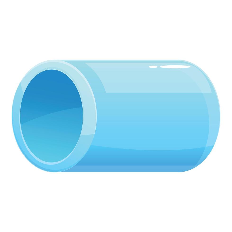 Light blue empty pipe creating a tunnel effect vector