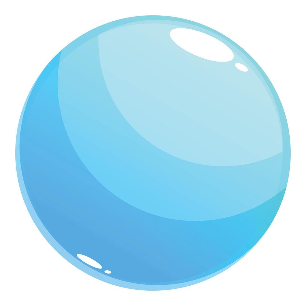 Bright blue sphere reflecting light, a symbol of purity and freshness vector