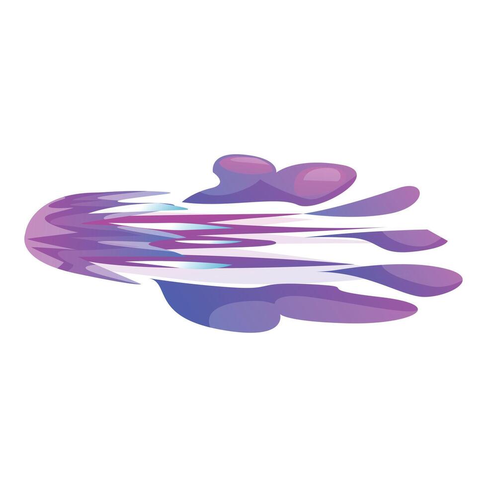 Purple and blue abstract shape moving at high speed vector
