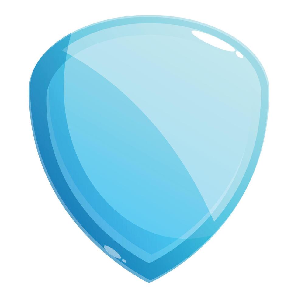 Aquamarine shield protecting from danger symbolizing security and safety vector