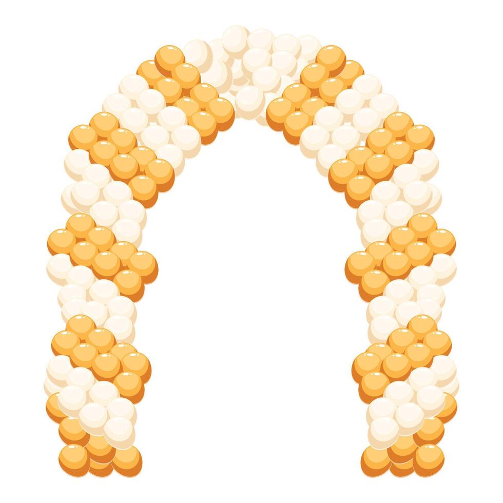 Festive balloon arch creating an elegant entrance vector