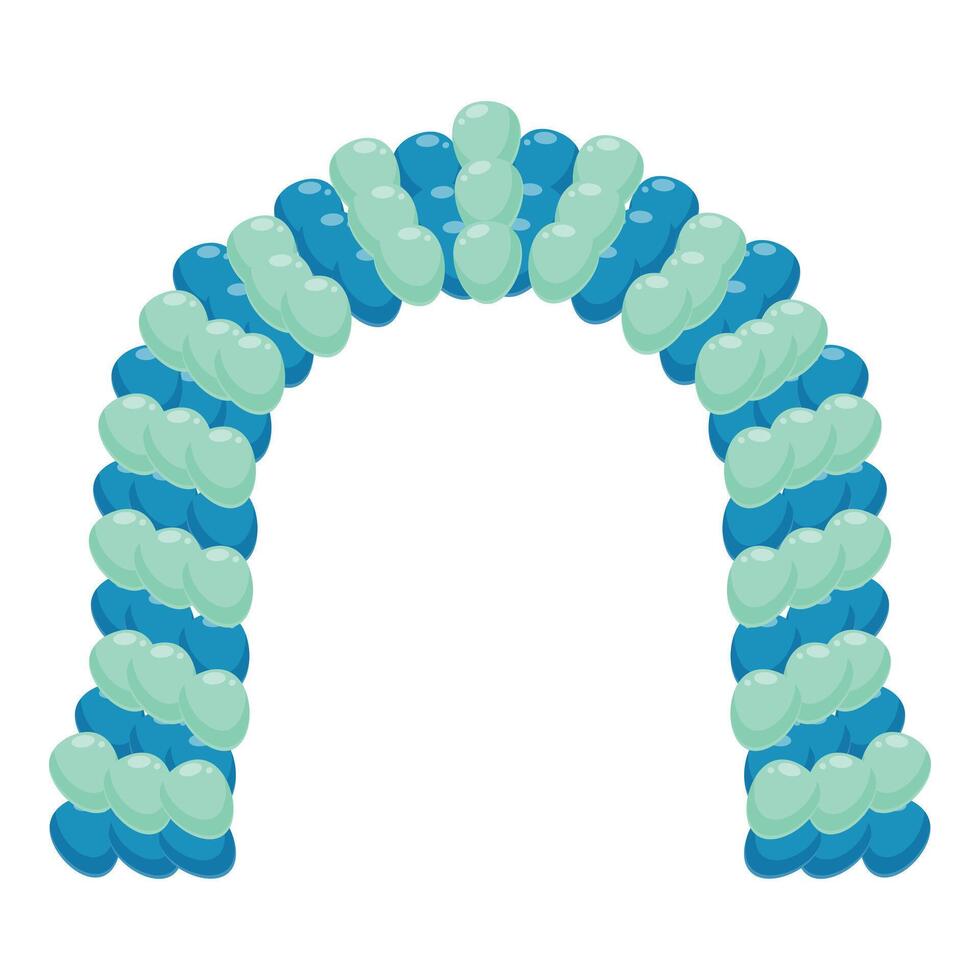 Festive balloon arch creating a welcoming entrance for celebrations, parties, and events vector