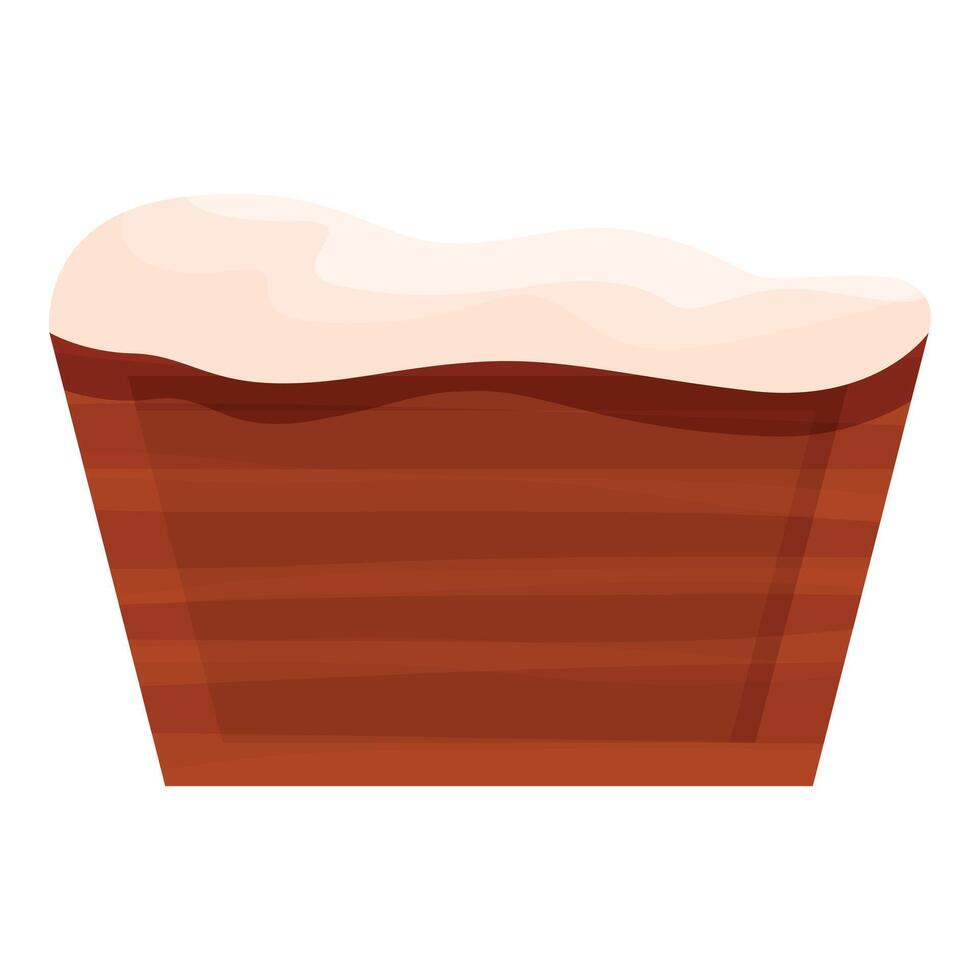 Wooden manger with hay representing christmas nativity scene vector