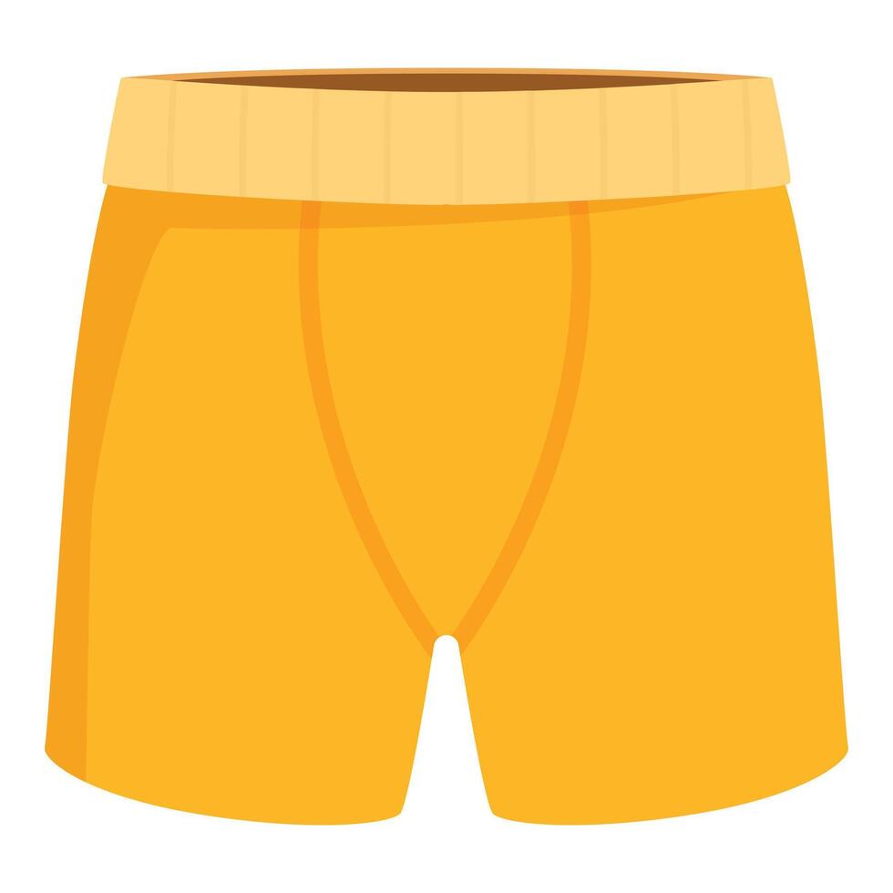 Yellow boxer shorts isolated on white background representing men's underwear vector