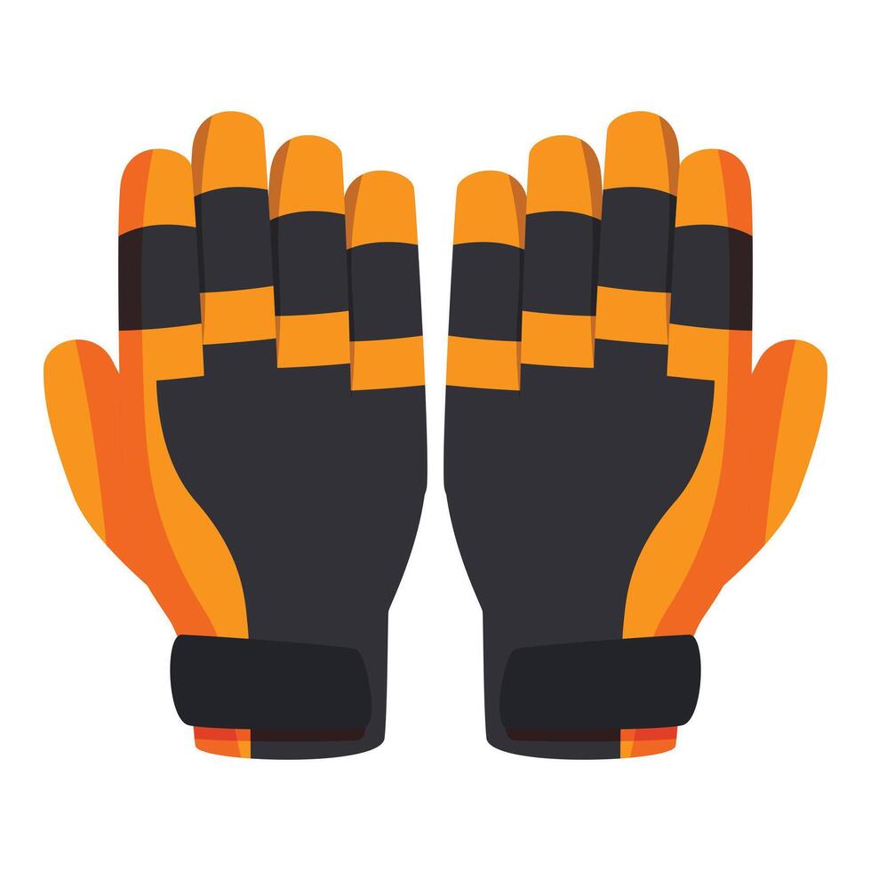 Protective gloves providing safety and security during manual work vector