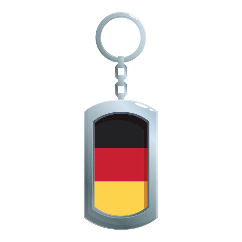 German flag hanging from keychain on white background vector