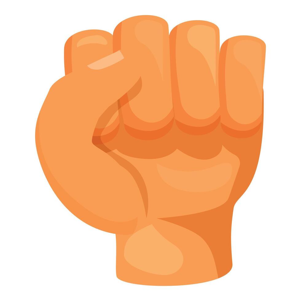 Clenched fist symbolizing strength and protest vector