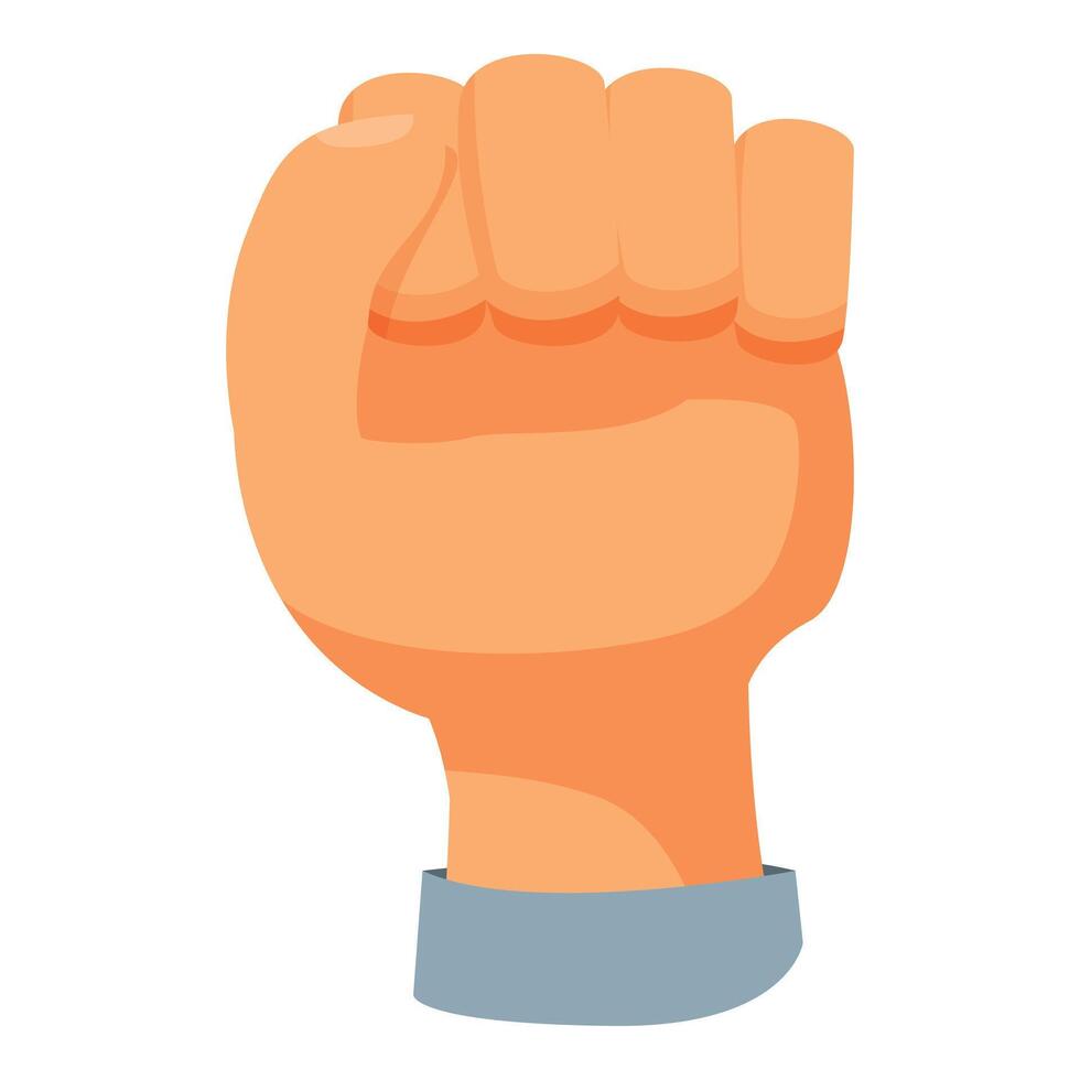 Clenched fist symbolizing strength and resistance vector