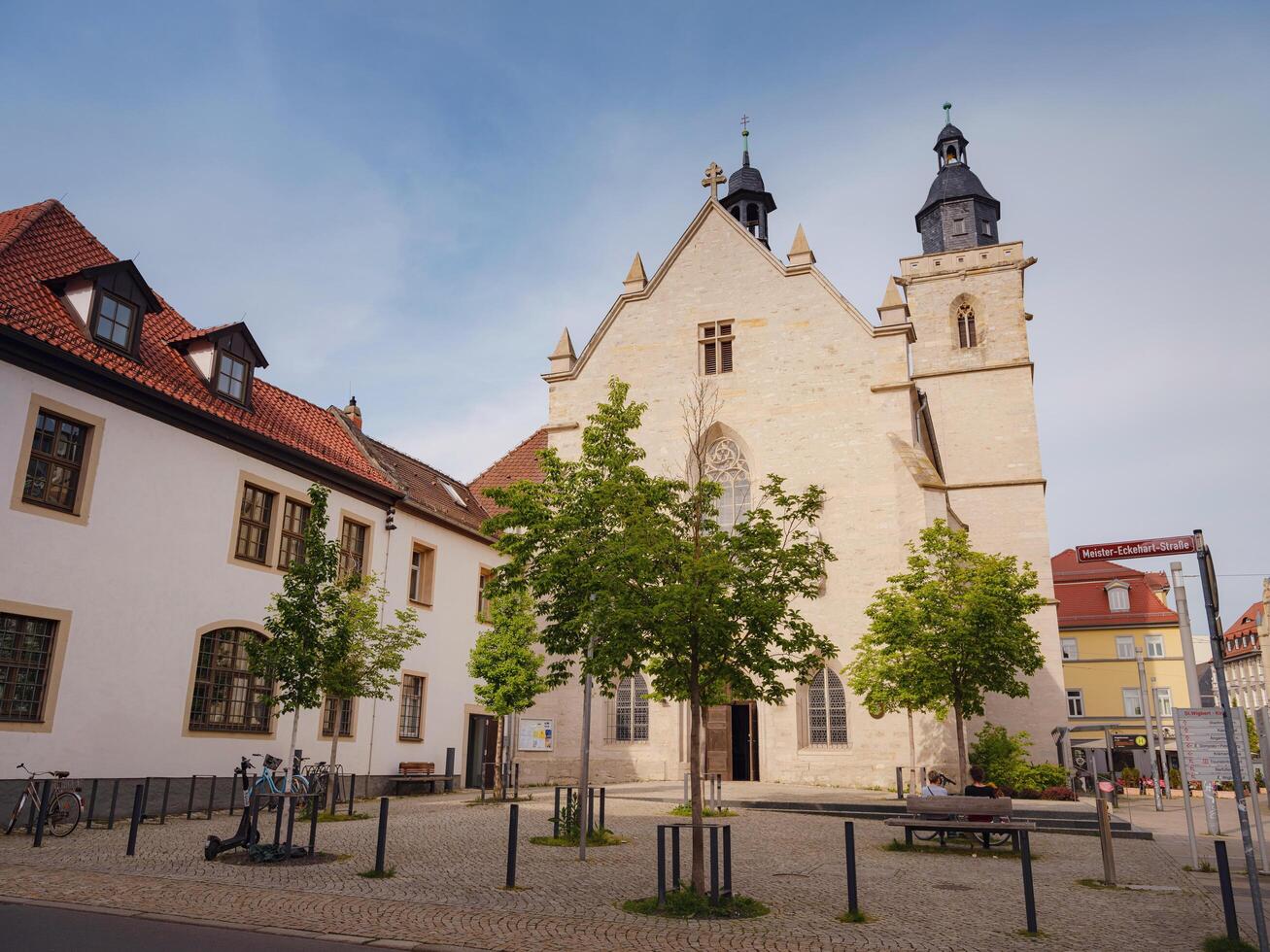 Erfurt, Germany - May 21, 2023 city center, historical heritage. old town photo