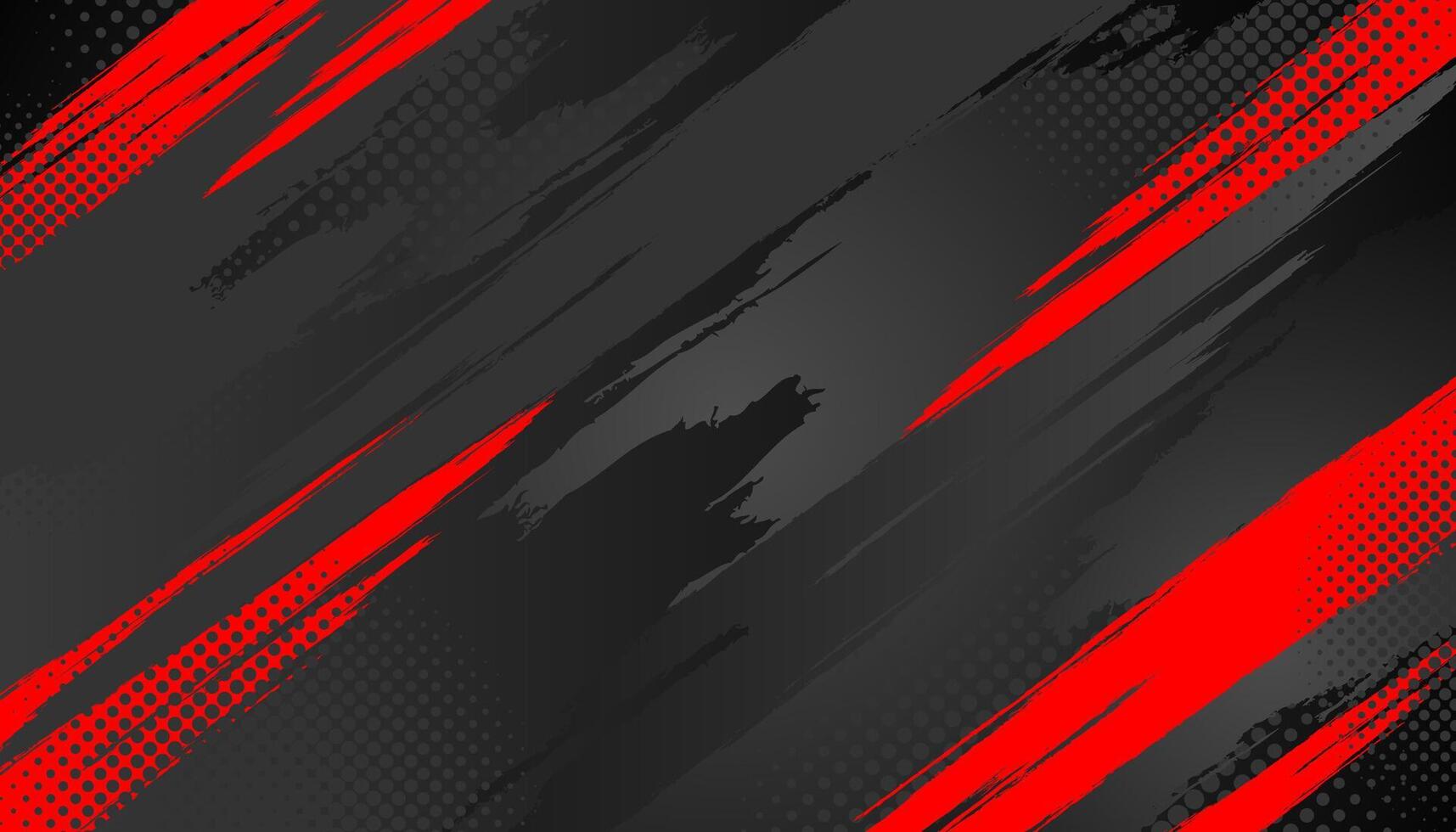 Abstract Red and Black Brush Stroke Background vector