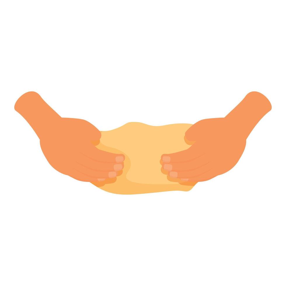 Baker kneading dough for baking delicious bread and pastry vector