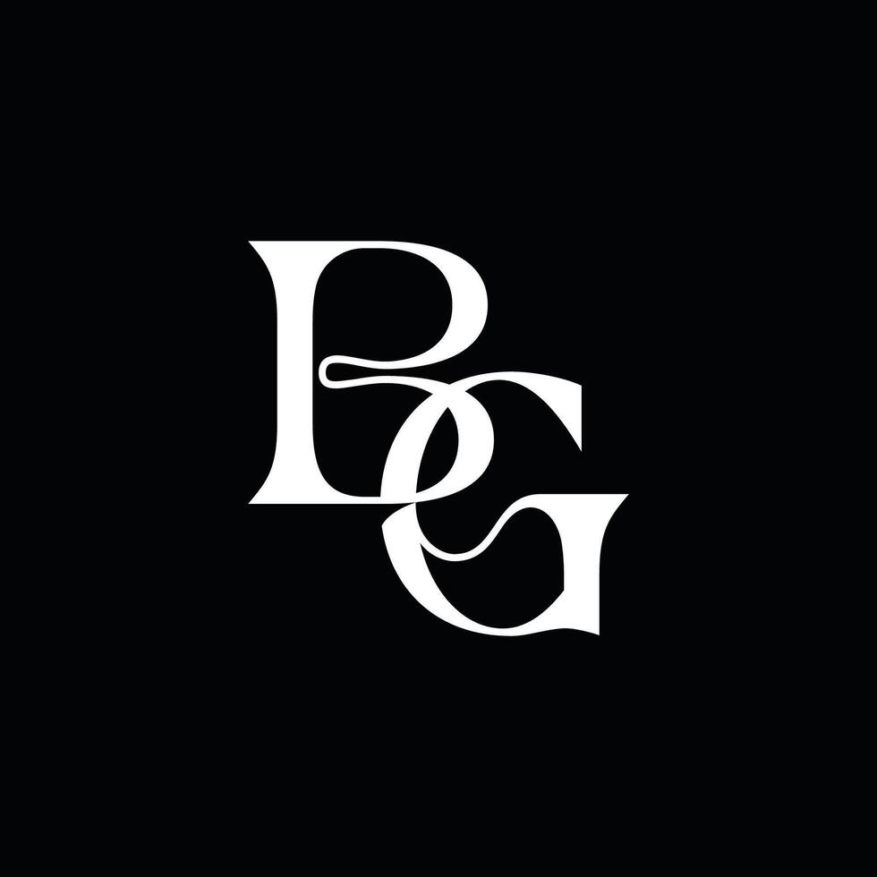 initial letter BG vector