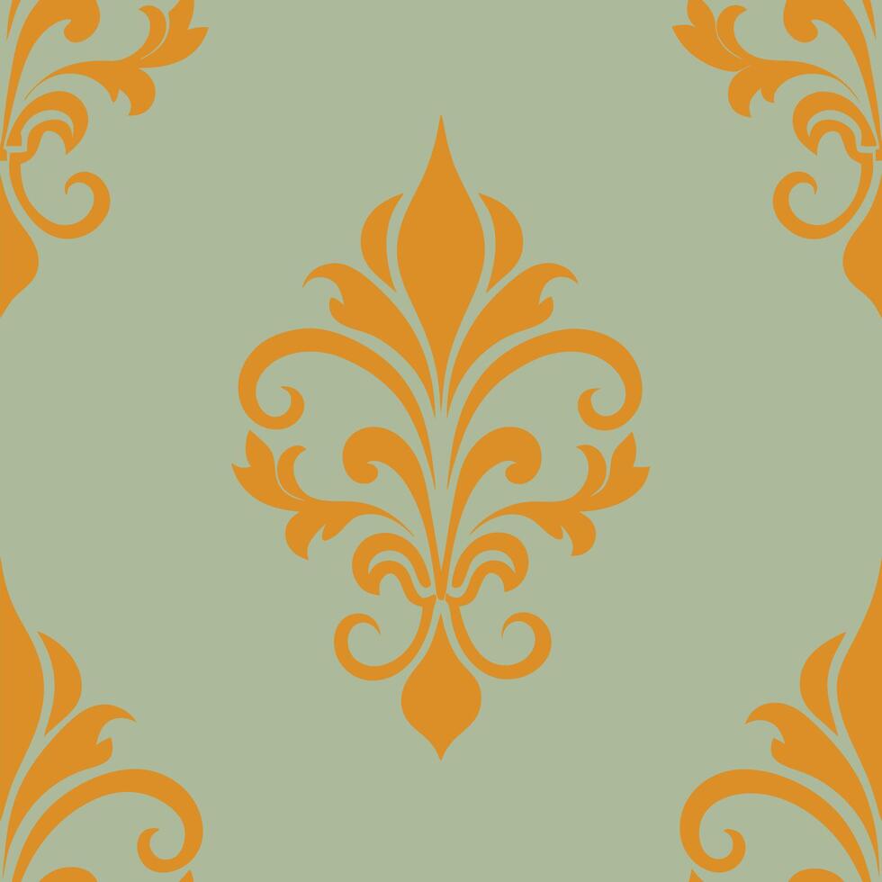 Luxury Damask Ornament Pattern Design . vector