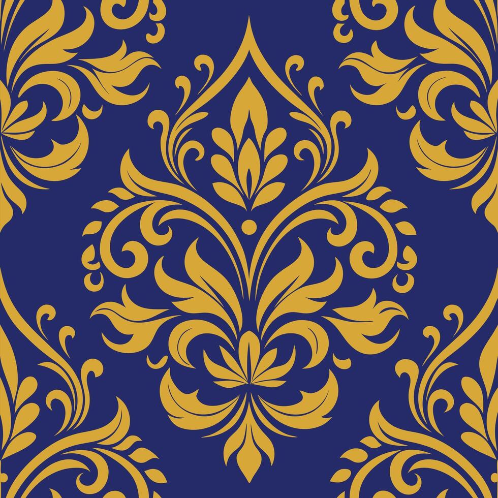 Chic Damask Ornament Pattern. vector