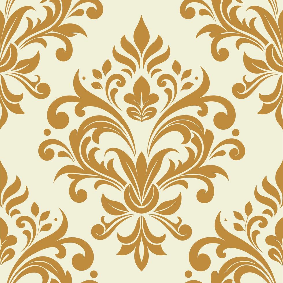 Luxury Damask Ornament Pattern. vector
