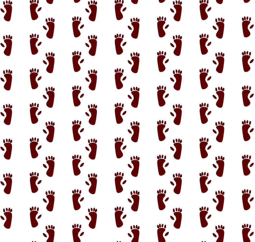 Traces of monkey seamless pattern. graphic line illustration vector
