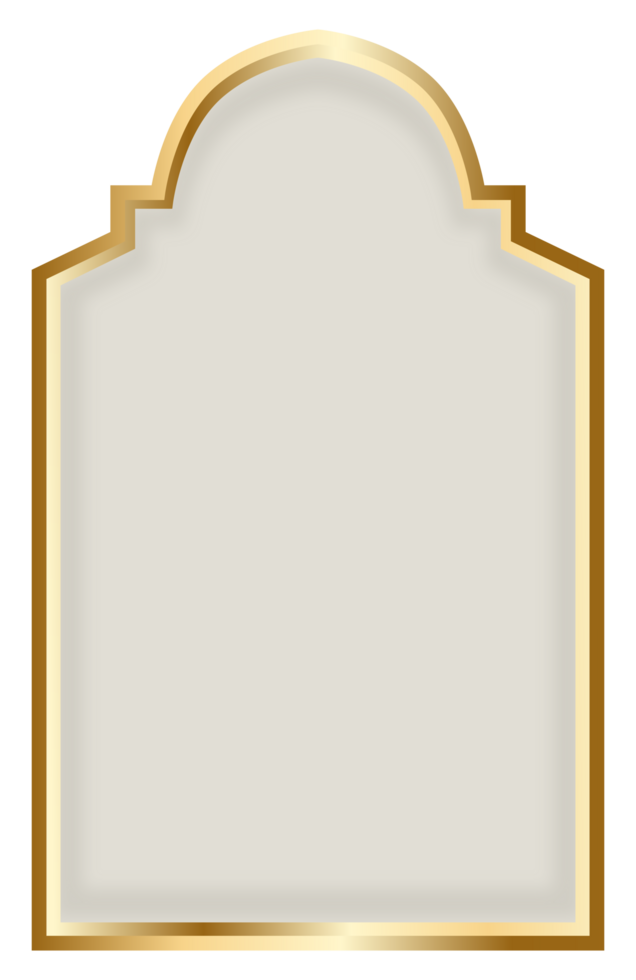Elegant Gold-Trimmed Blank Frame Perfect for Showcasing Artwork or Photographs. png