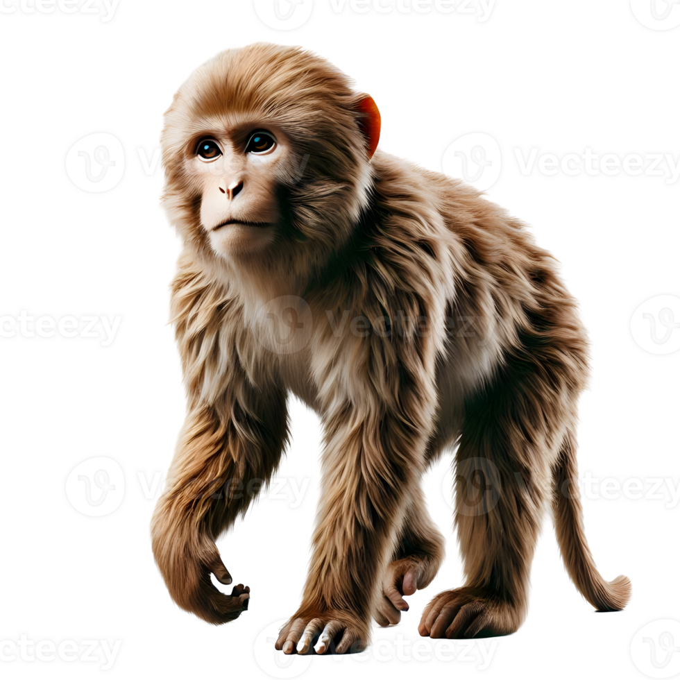 a beautiful monkey on transparent background png
