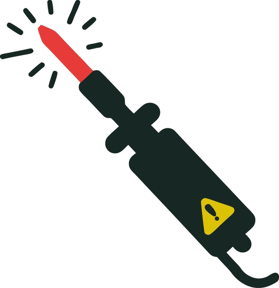 Illustration of Soldering Iron with Warning Symbol for Crafts and Electronics Projects vector