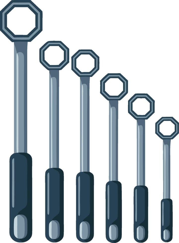 Hex Wrench Set Illustration for Tool and Hardware Design vector