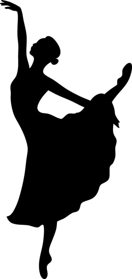 Elegant Ballet Dancer Silhouette for Creative Projects vector