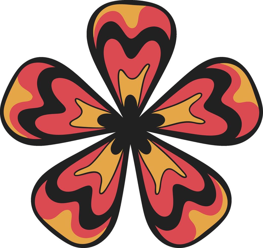 Vibrant Abstract Floral Design for Tattoos and Coloring Projects vector