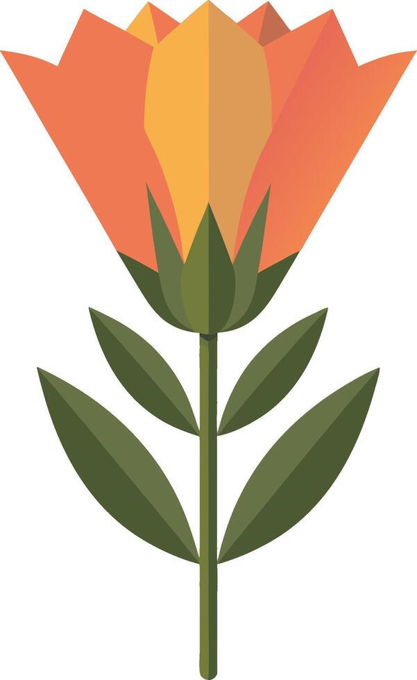 Vibrant Orange Tulip Art for Crafting and Wall Decor vector