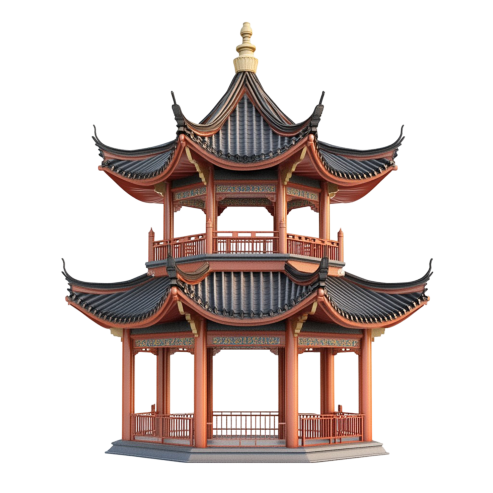 chinese pagoda on transparent background png