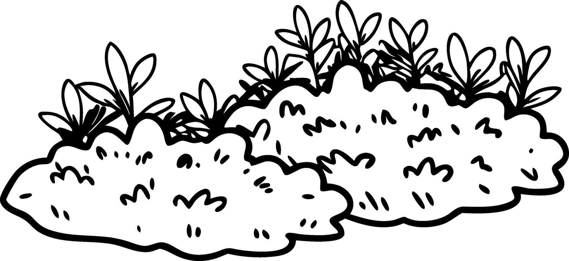 Illustration of Bushes and Plants for Nature and Gardening Designs vector