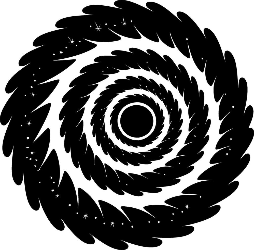 Hypnotic Spiral with Stars Abstract Design vector