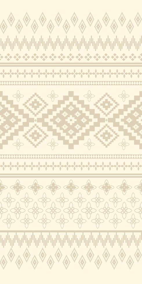 Royal Gold Silk Elegant Traditional Ethnic Motif Embroidery Homespun Weaves. Seamless Pattern Border On Beige Background tribal fabric, tile, carpet, , illustration delicate rich chevron design vector