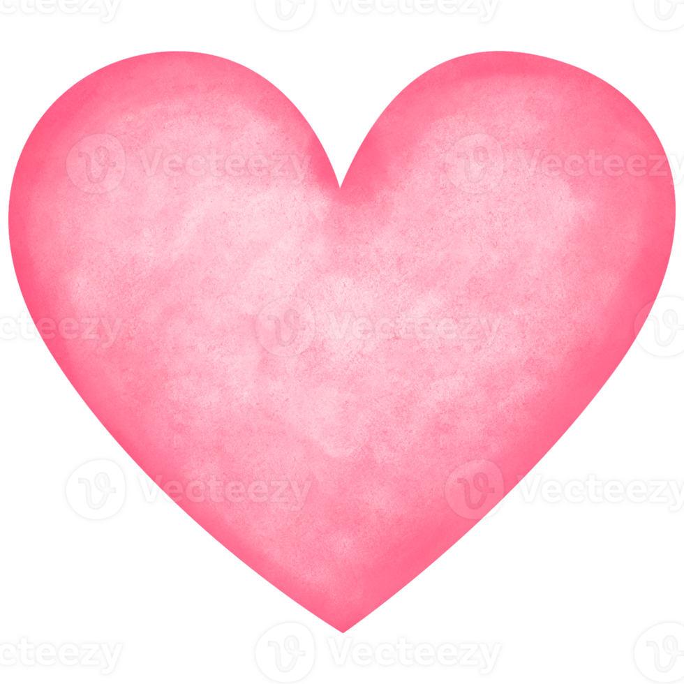 pink heart in watercolor png