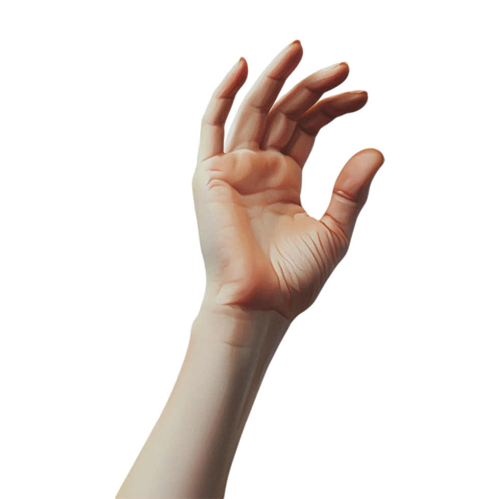 Blonde Reaching Hand on Transparent Background png