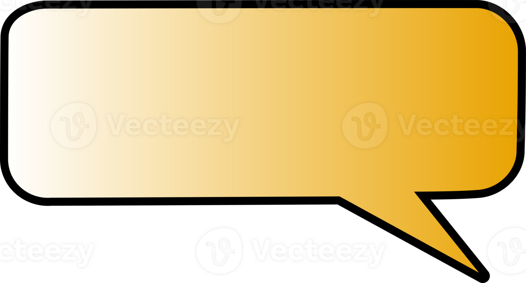 Orange Gradient Speech Bubble Graphic png