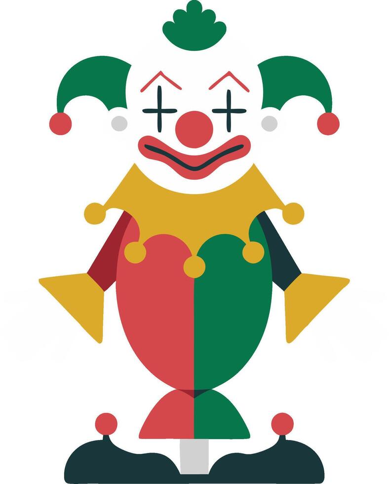 Colorful Smiling Clown Art for Kids Entertainment and Decor vector