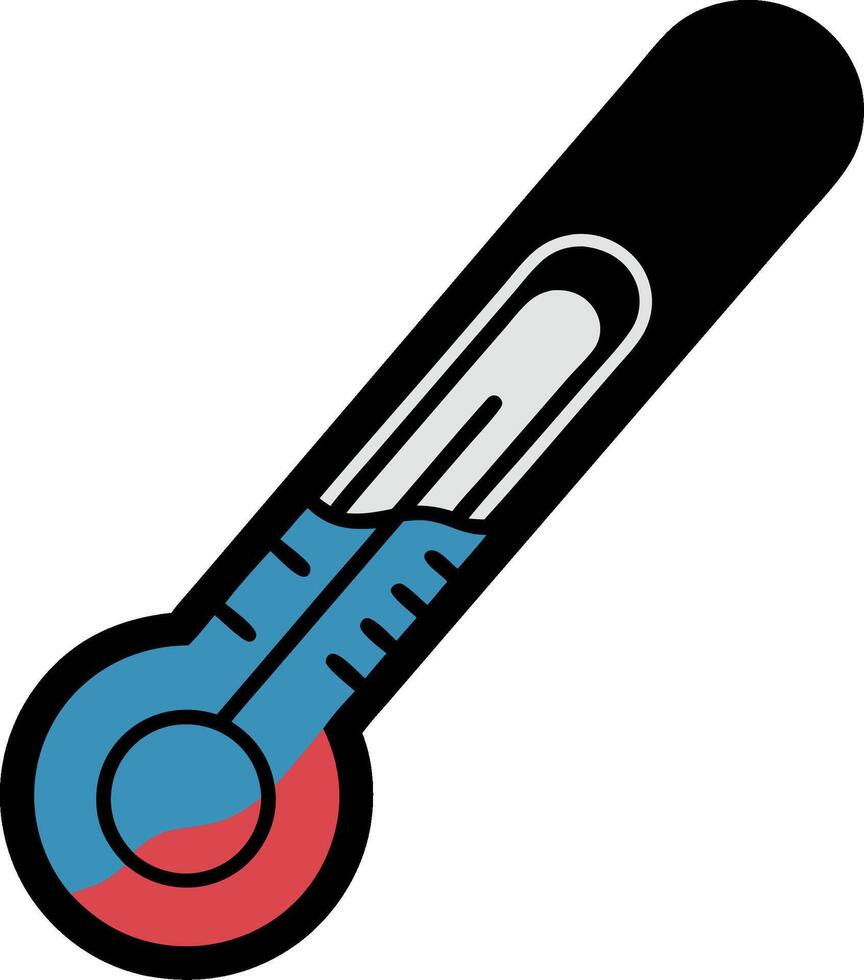 Colorful Thermometer Illustration for Temperature and Weather Design vector