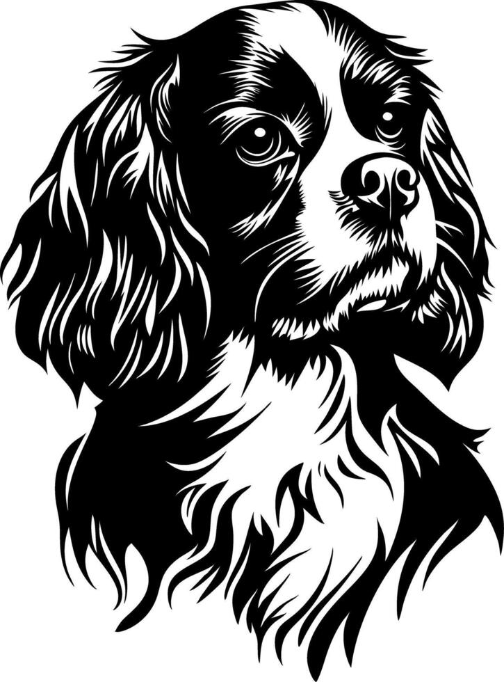 Detailed Illustration of Fluffy Dog Head for Art and Design Projects vector
