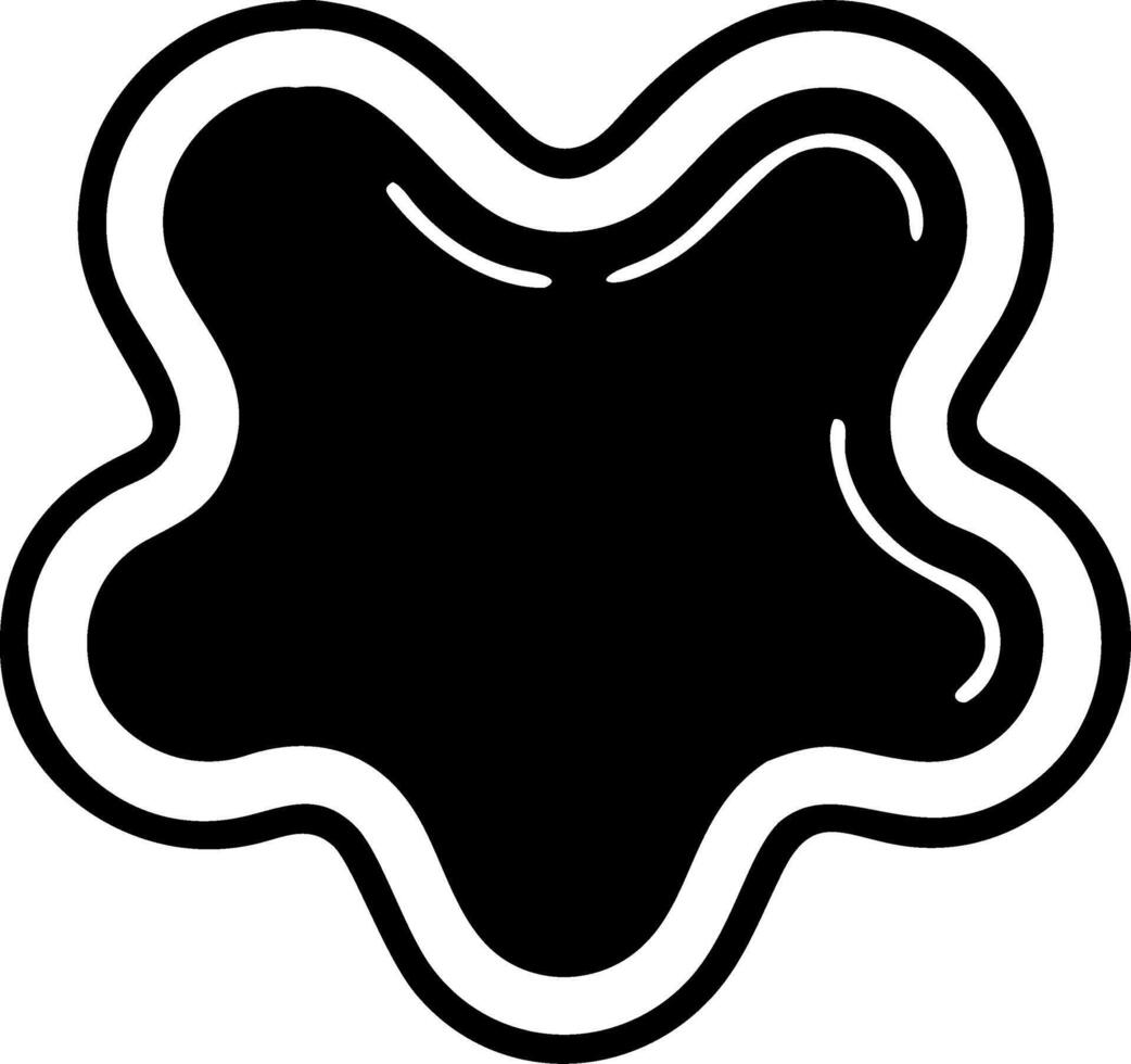 Abstract Black Ink Splash Outline for Creative Design and Art Projects vector