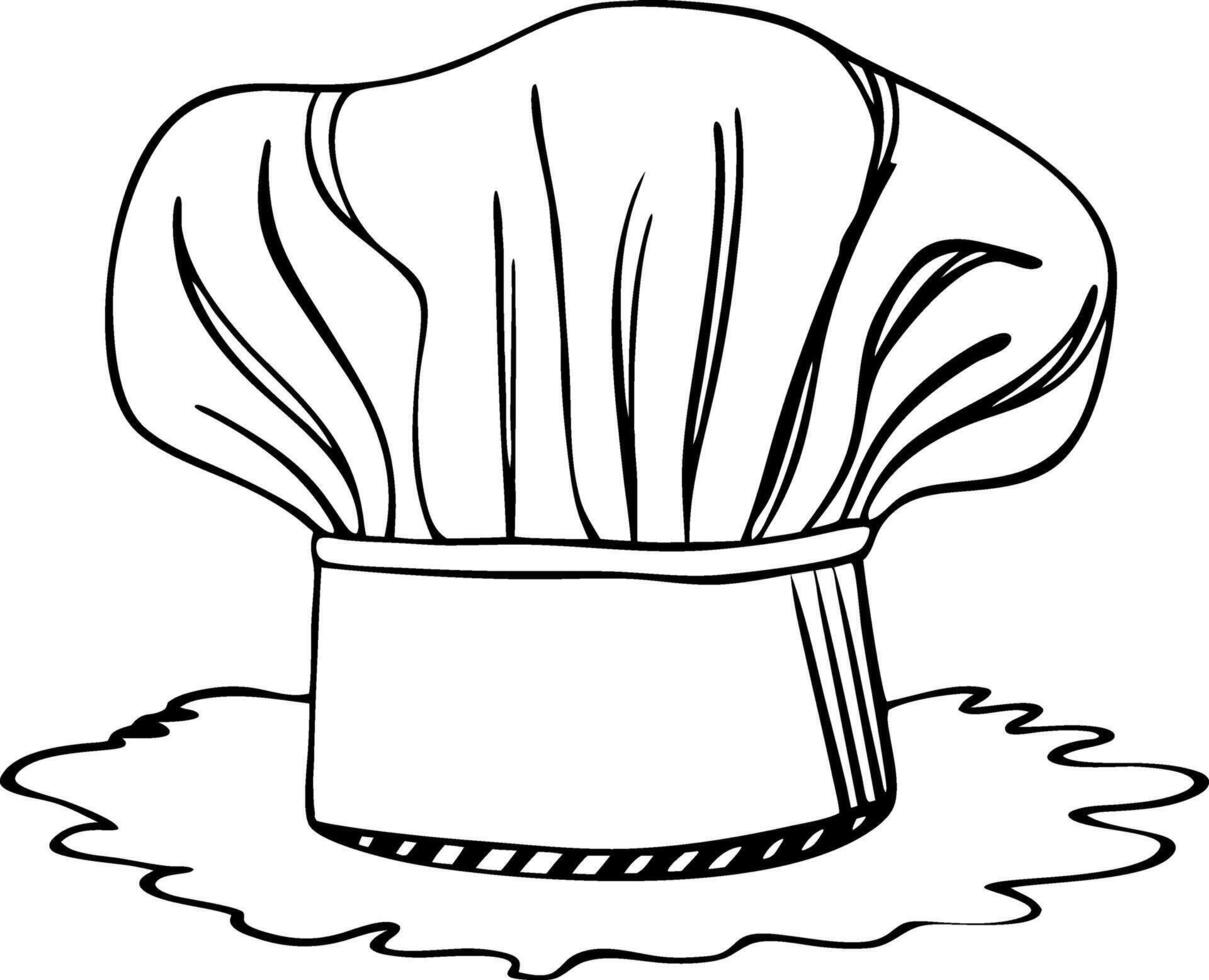 Chef Hat Illustration for Culinary Design and Branding Projects vector