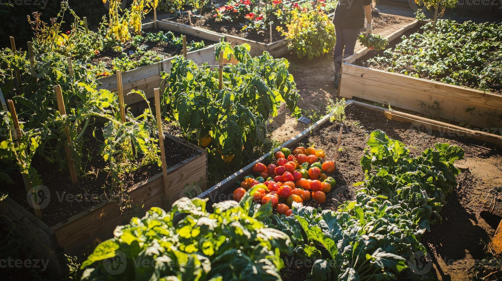 A garden with many different types of vegetables photo