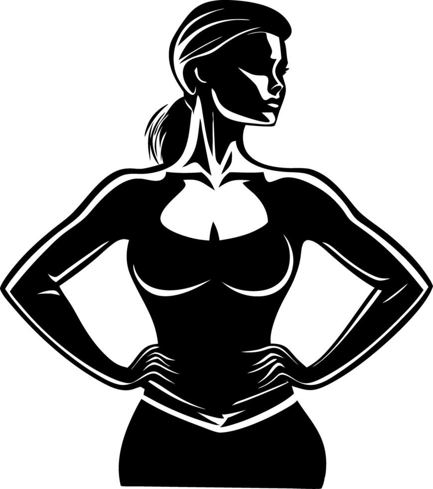 Confident Female Silhouette Art for Empowerment and Design vector