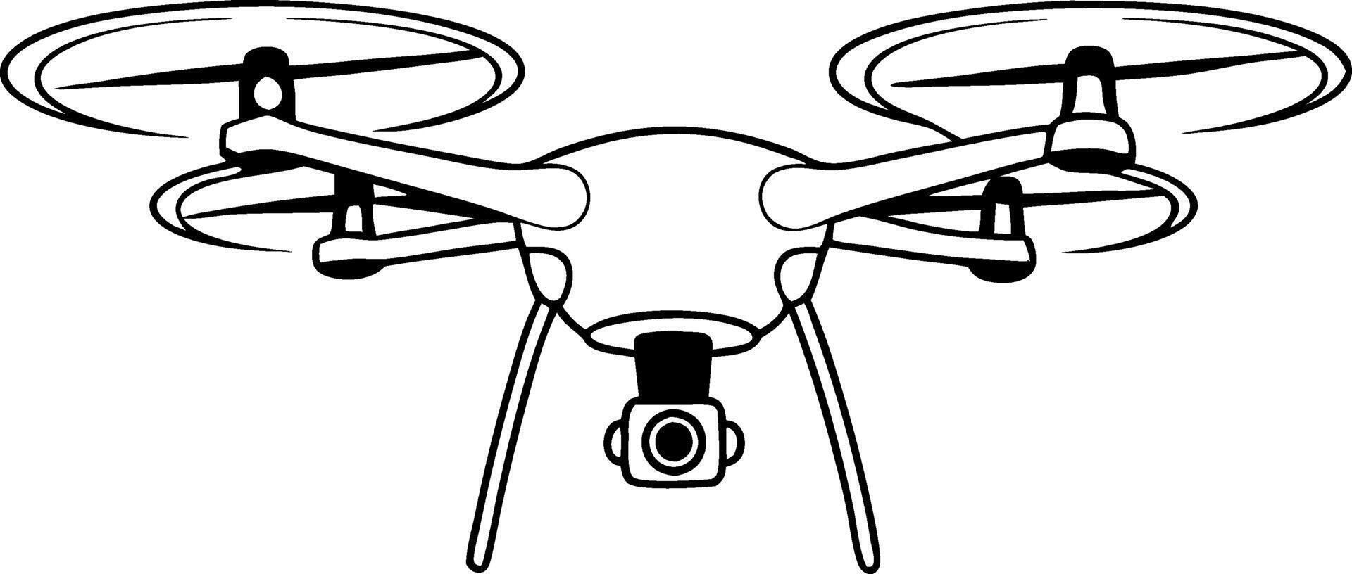 Drone Illustration with Camera Technology for Design and Learning Resources vector