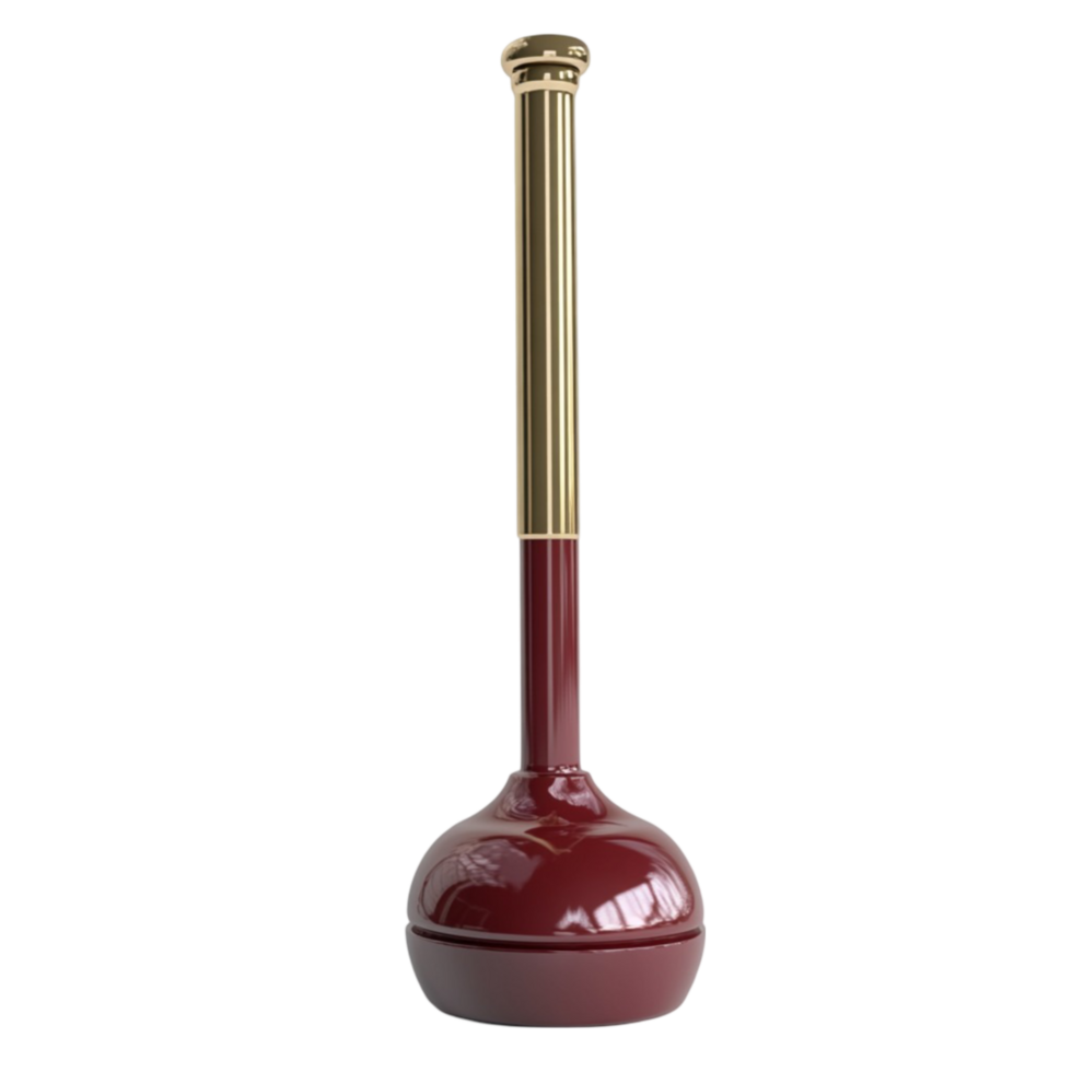 Red Plunger with Metallic Gold Handle png