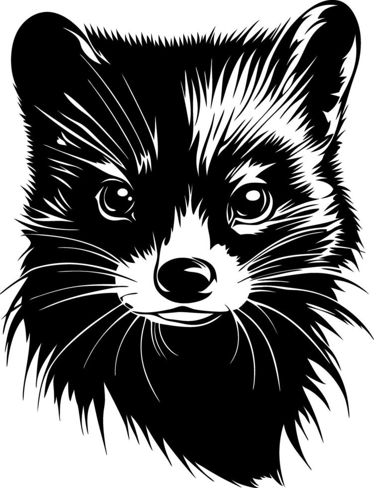 Intricate Raccoon Face Illustration for Graphic Design and Tattoo Art vector