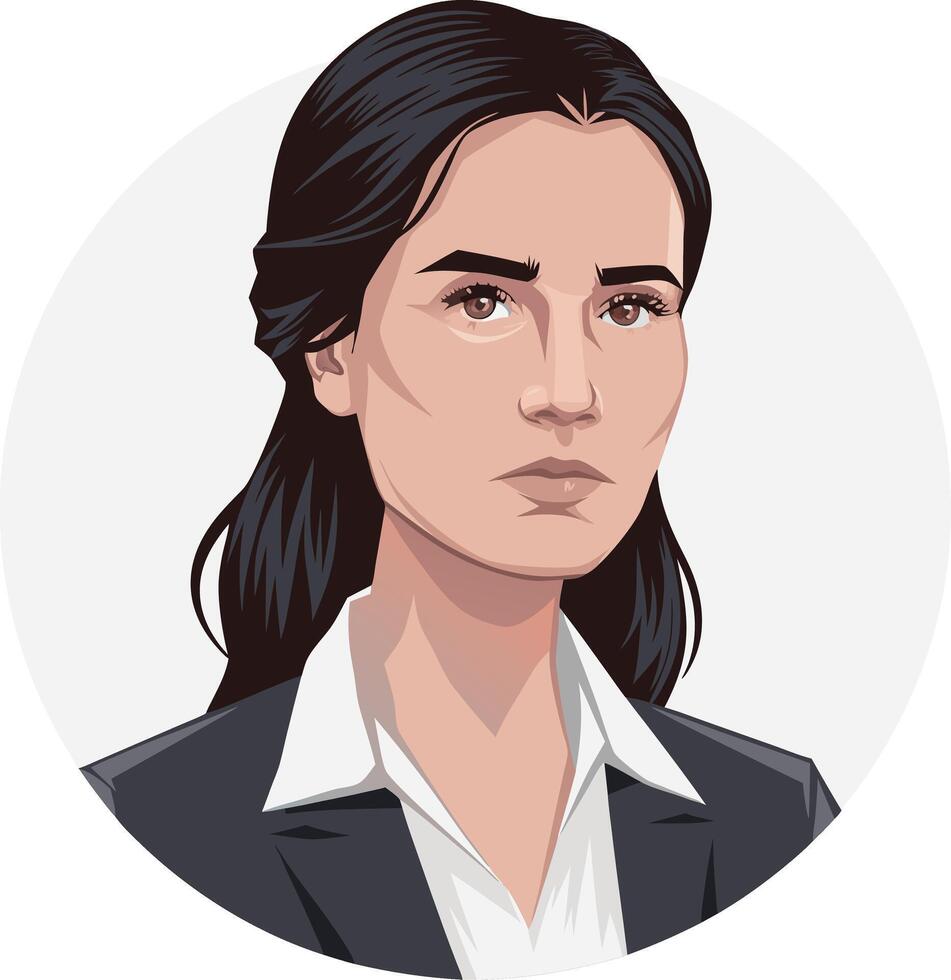 Professional Businesswoman Portrait Illustration for Branding and Design vector