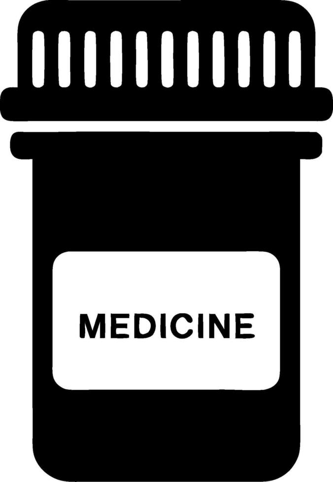 Medicine Pill Bottle for Healthcare and Pharmacy Use vector