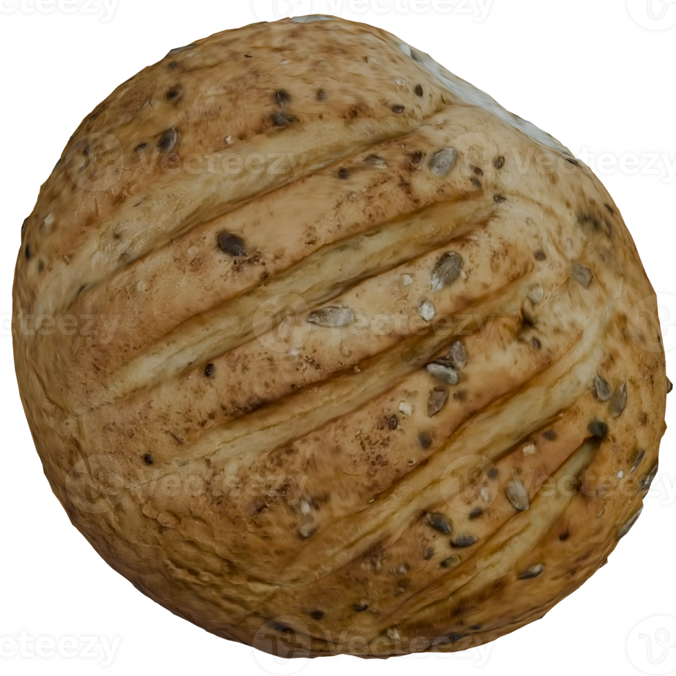 A loaf of bread with seeds on it png