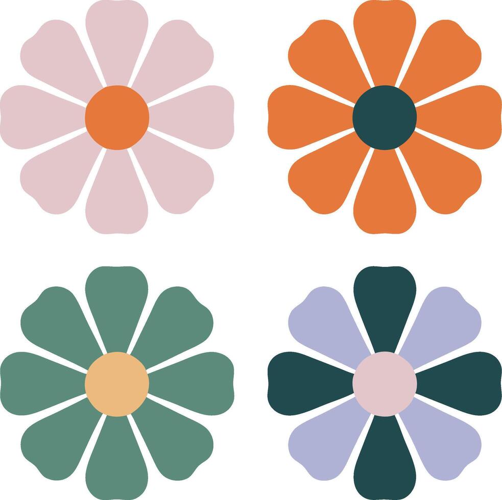Vibrant Colorful Flower Art for Design and Decoration Projects vector