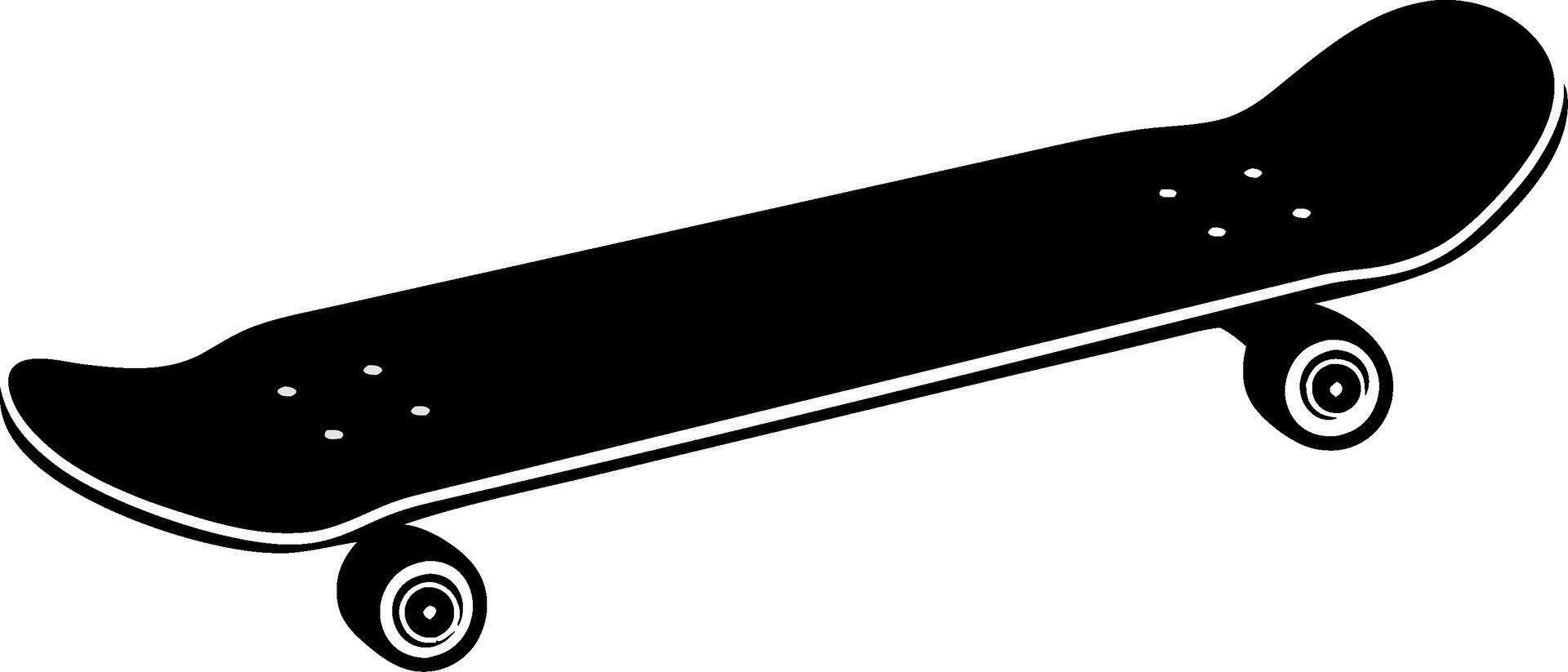 Minimalist Black Skateboard Art for Design and Decoration vector