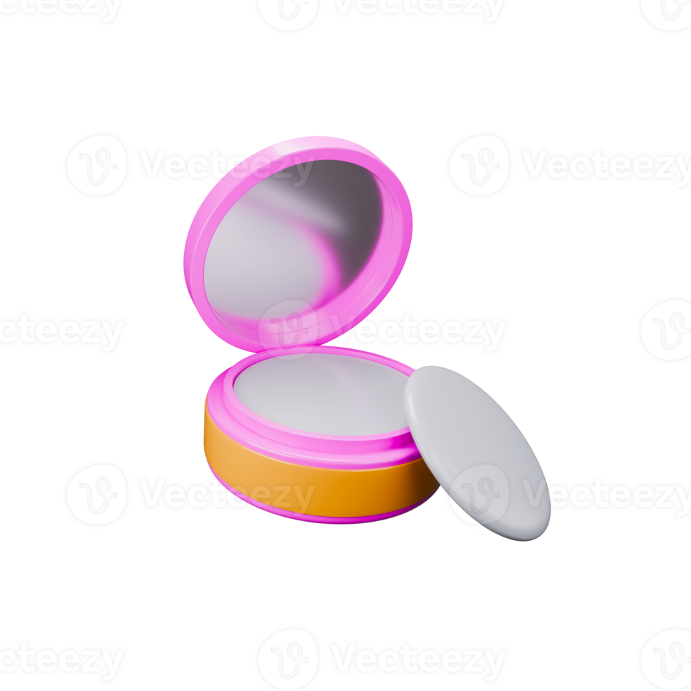 a 3D icon render cute powder png